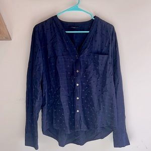 Lucky Brand Los Angeles Navy Blue Button Down